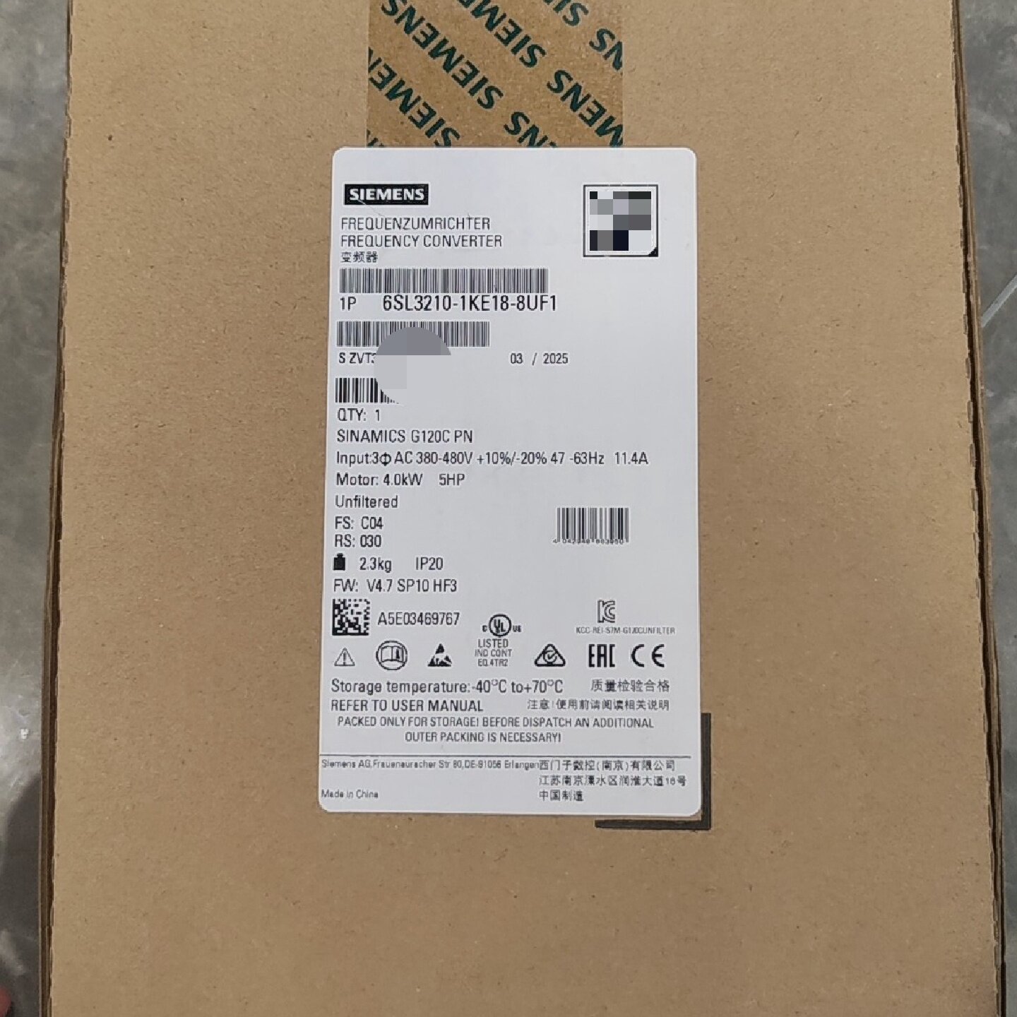 议价变频器6SL32101KE188UF1型号SIN议价