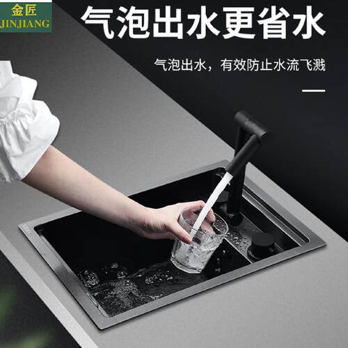 304不锈钢隐藏式水槽龙头家用厨房水龙头折叠小单槽吧台冷热龙头