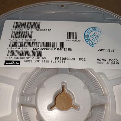 GRM022R60J104ME15D电容器-询