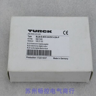 供应全新图尔克TURCK模块 BL20-E-8DO-24VDC-0.5A-P 现货6827226*