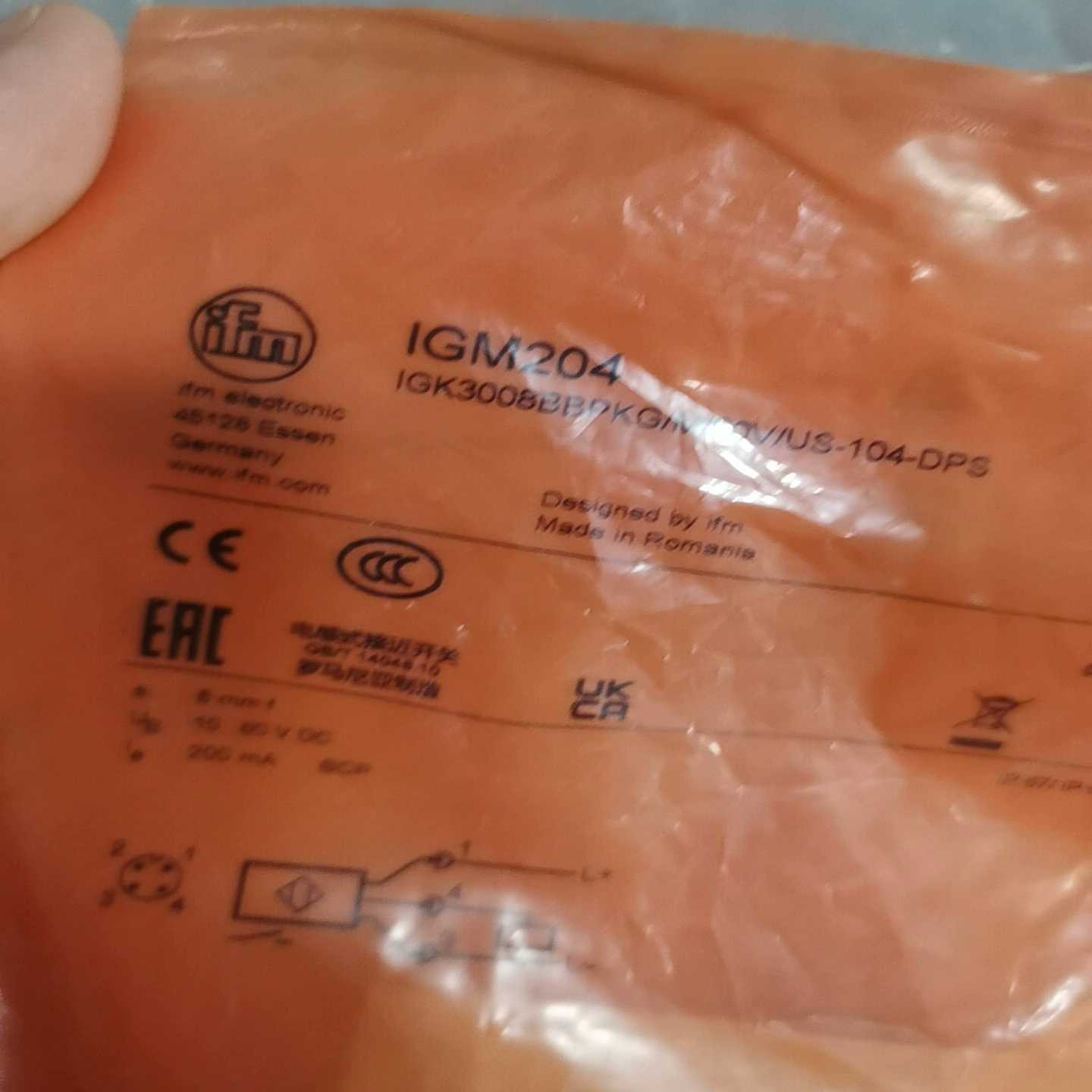 德国IFM易福门IGM204电感式接近开关传感器IG询价