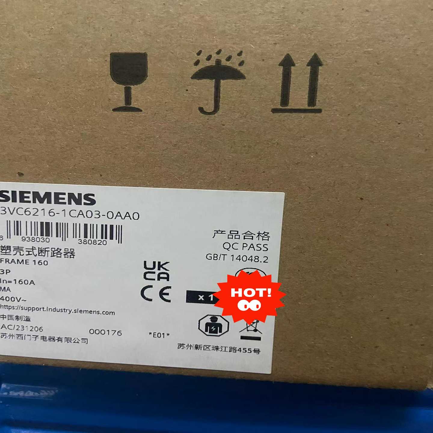 【议价】3VC6216-1CA03-0AA0塑壳断路器