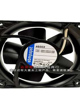 议价-EBMTYP4600X115V20W12038插片全金属耐高温散热风机风