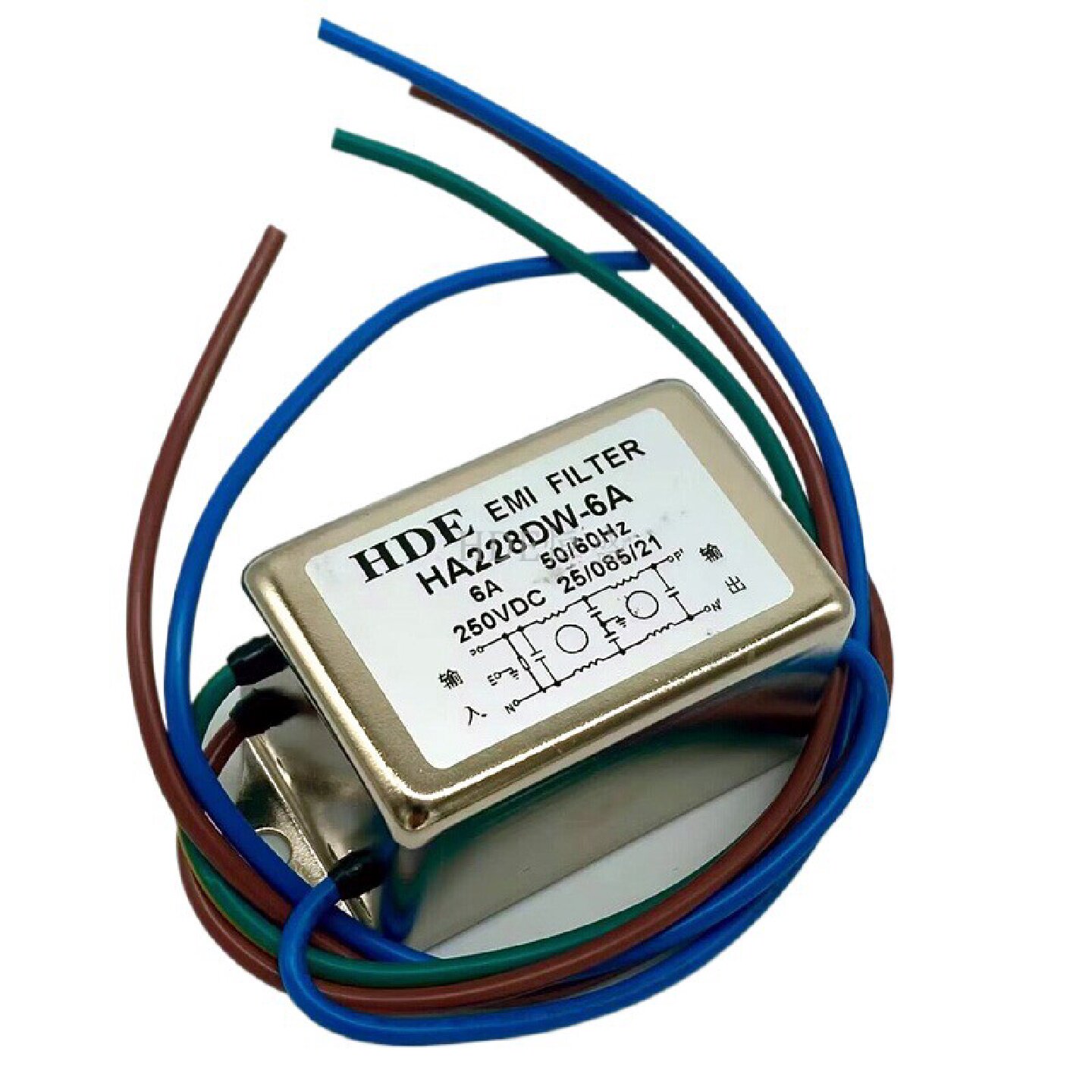 直流emi滤波器12V24V车载电源音响功放音频杂电流噪声抗干扰6A3