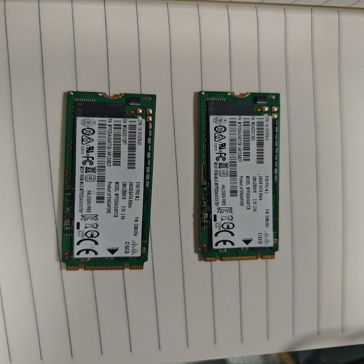 现货120条原装5100PROM.2固态硬盘240G--议价商品