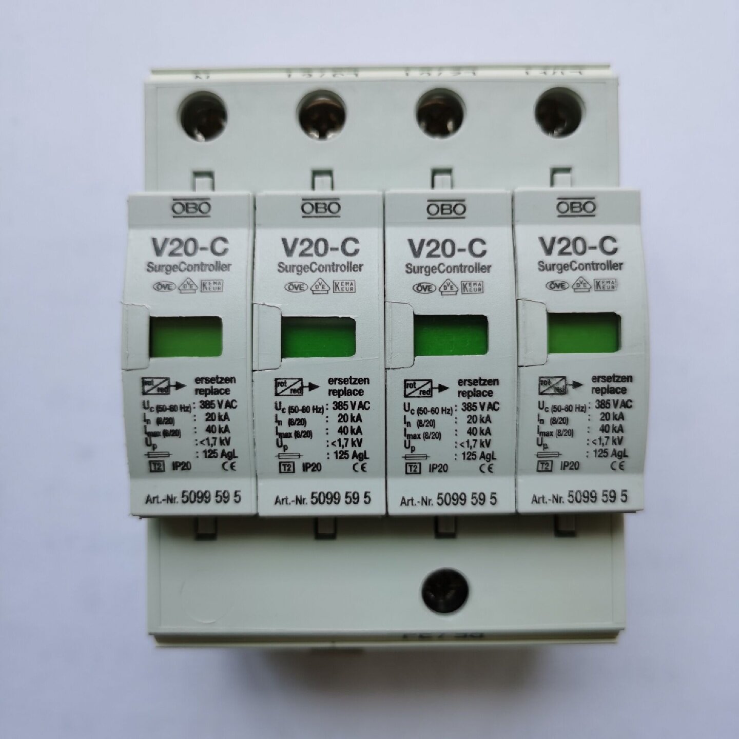 配件OBO四相电源防雷器V20C4FS280V遥信电涌保护热卖议价