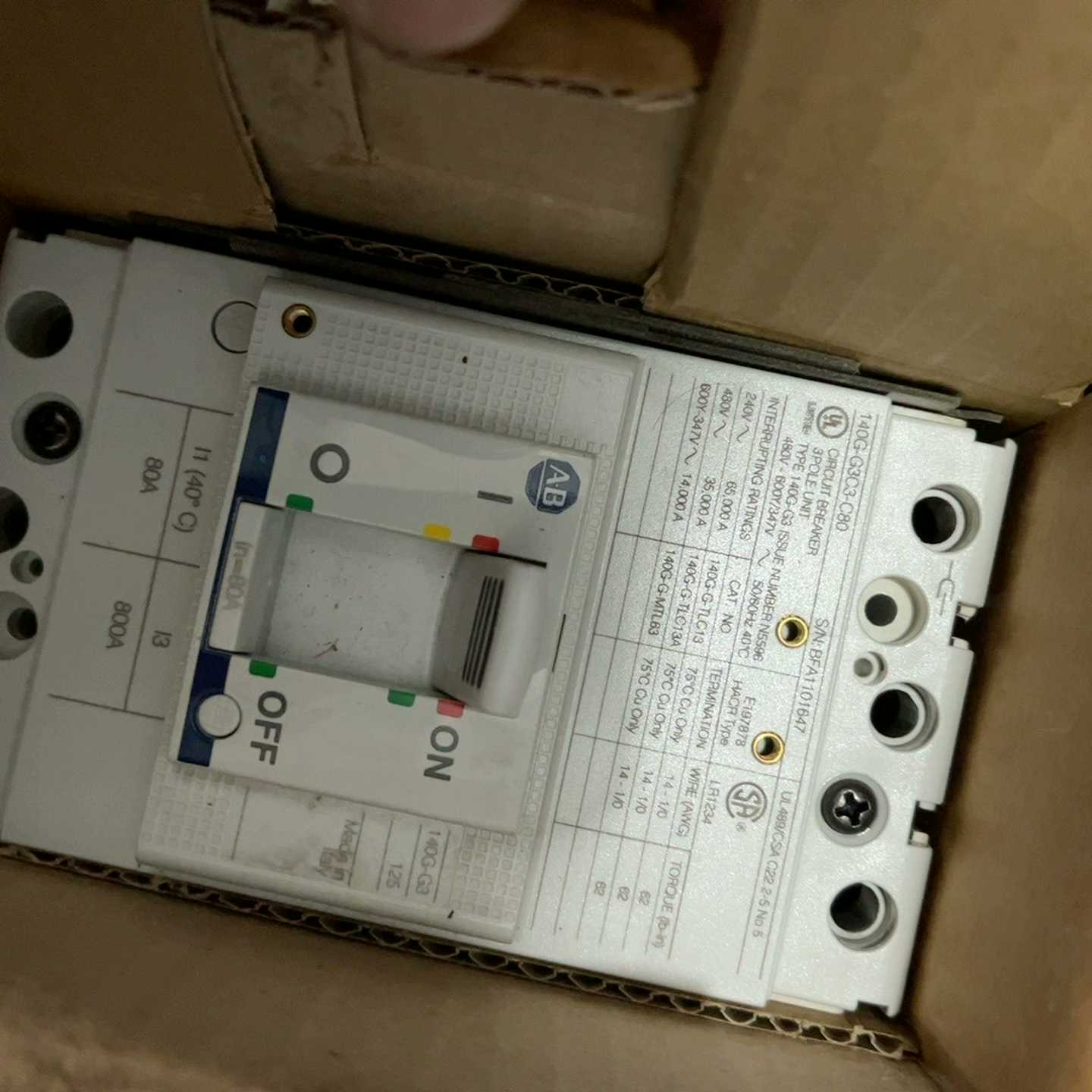 【议价】AB断路器140G-G3C3-C8080A，可议价适用