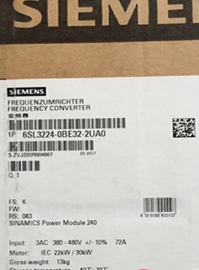 议价西门子G120 Power Module PM240 22KW 380-480V6SL3224-0BE32