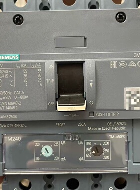 西门子3VA12254EF32OAAO3P250A塑壳-议价