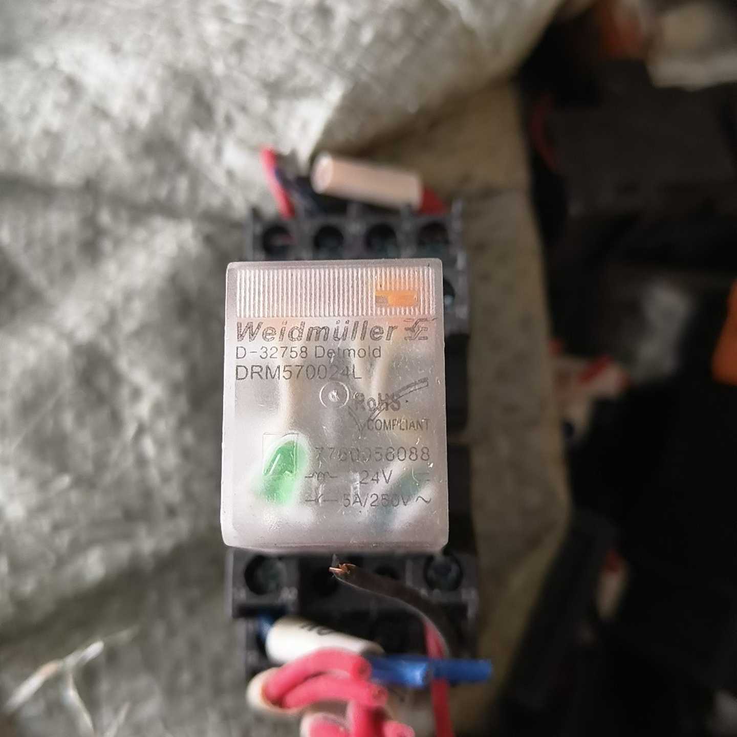 魏德米勒继电器DRM570024L，24V直流电，5A/25