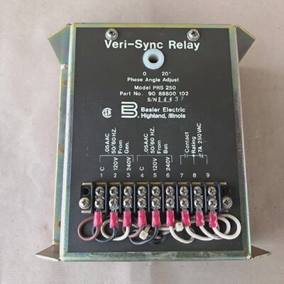 BASLER ELECTRIC PRS250 VERI SYNC RELAY 9088800102