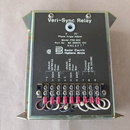 BASLER ELECTRIC PRS250 VERI SYNC RELAY 9088800102