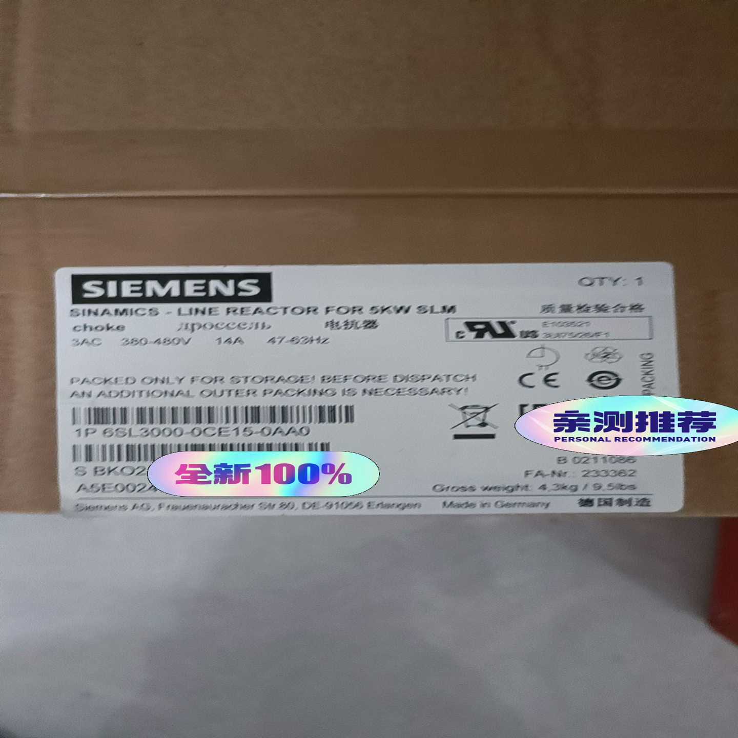 6SL3000-0CE15-0AA0模块。23年保询价