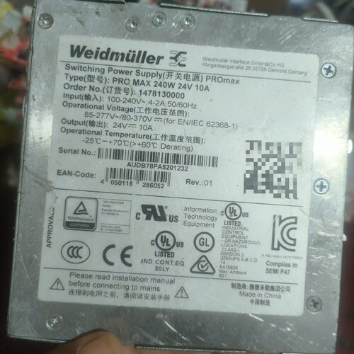 【询价】魏德米勒电源 PRO MAX 240W 24V 3A