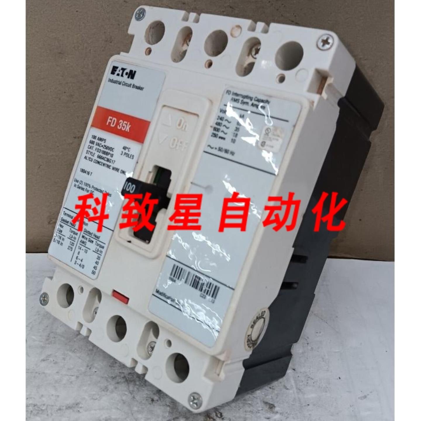 工业配件FD3100BP10 100安培断路器3极600VAC