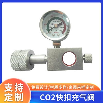 寻I跨境苏打水气瓶快扣充气阀调压阀C02钢瓶气泡水气瓶快速充气接