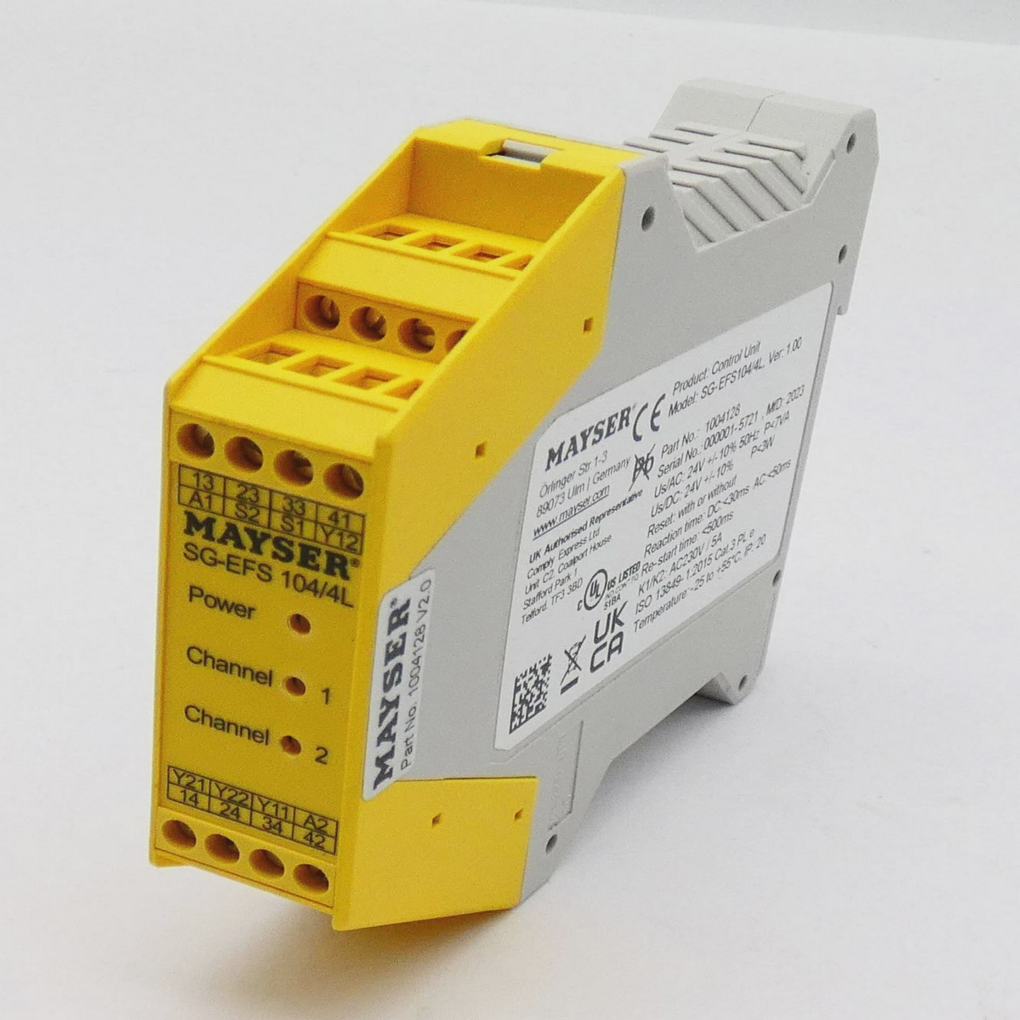 MayserSG-EFS104/4L1004128Ver:1.00ControlUnitSteuereinh