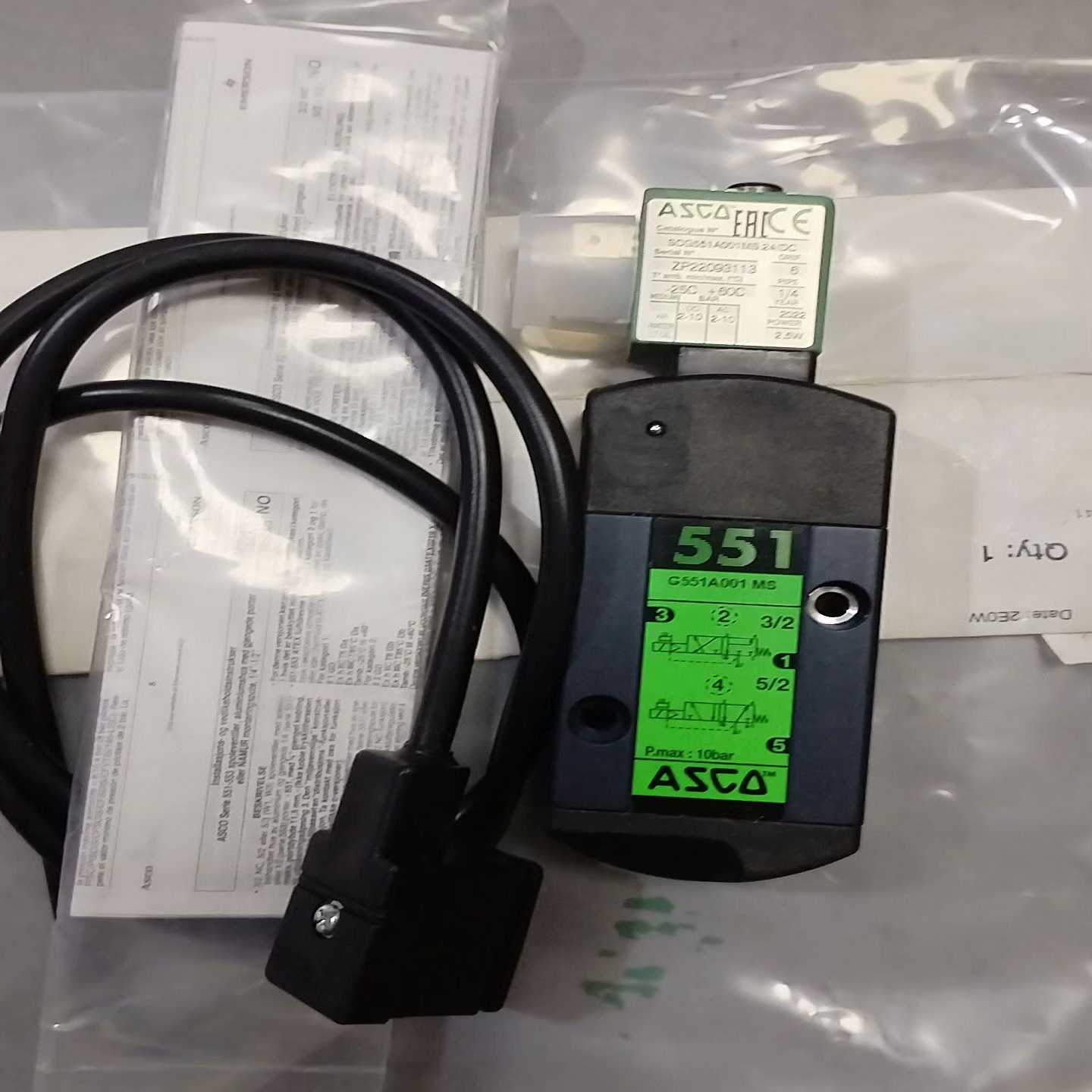 ASCO551电磁阀，全新原装，型号SCG551A001M--议价商品