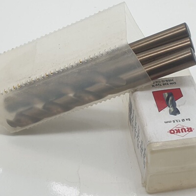 3x RUKO 135 mm Spiralbohrer DIN 338 Typ N  HSSG Co 5 Bohrer