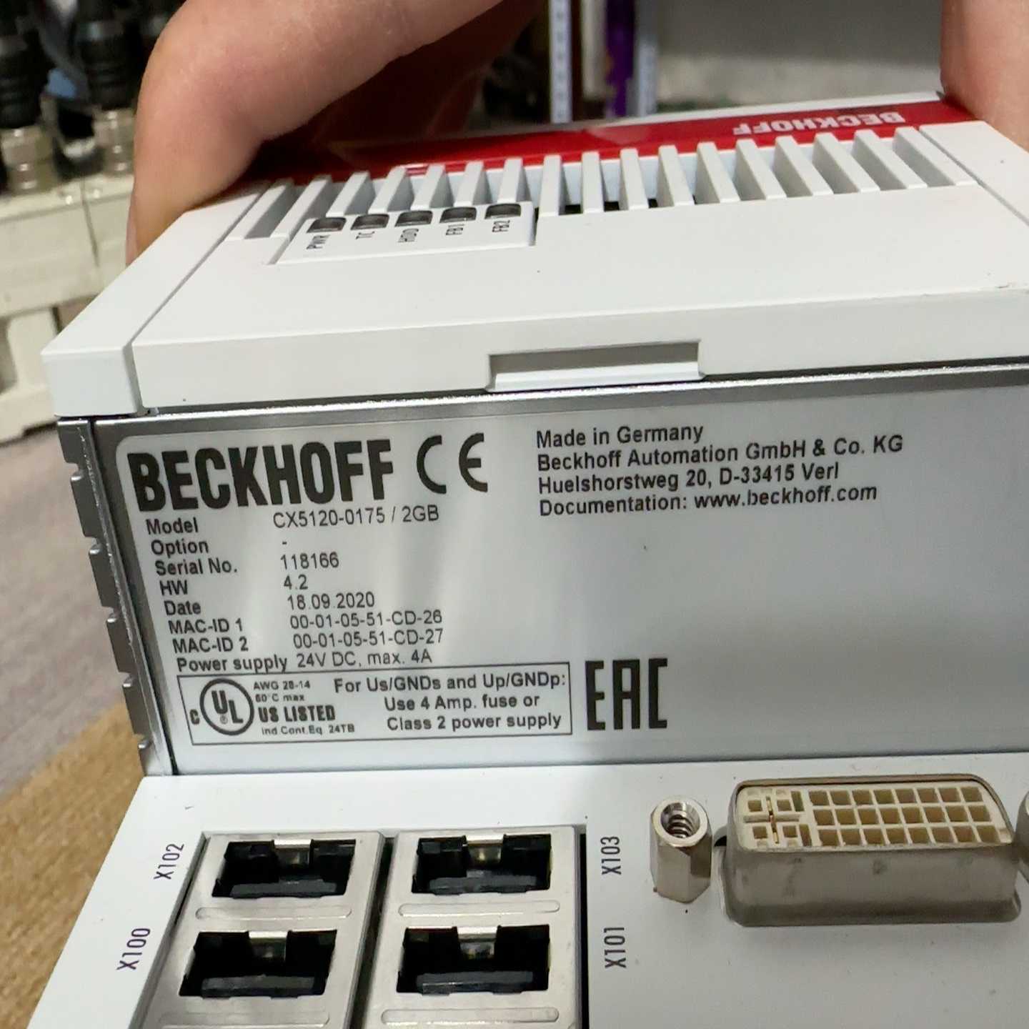【议价】倍福CX5120-0175/2GB控制器PLC年份20