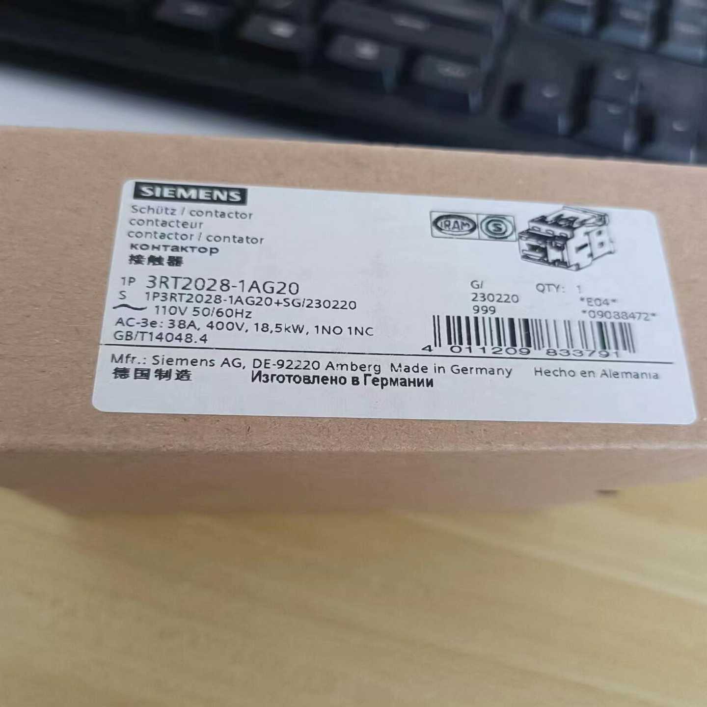 【议价】3RT2028-1AG20接触器适用