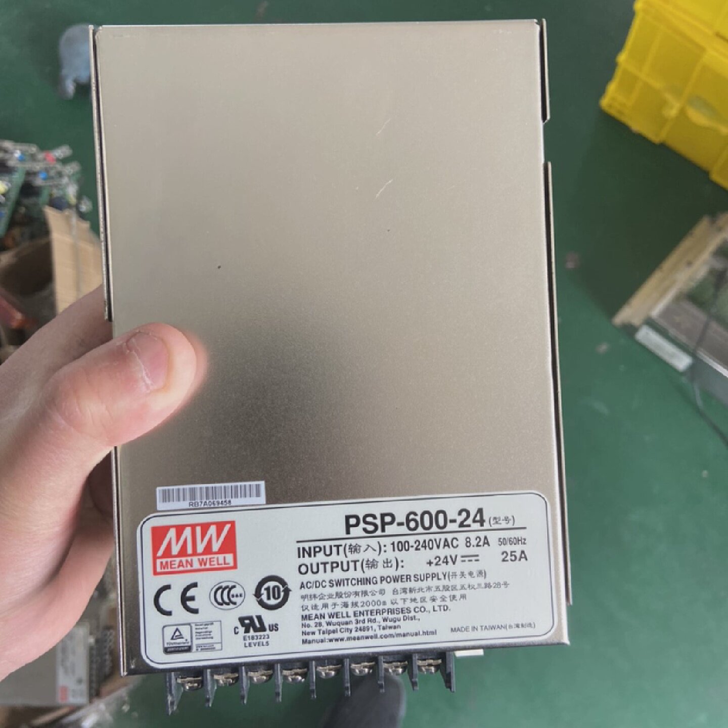明纬PSP-600-24明纬电源600W24V25A台湾明纬正品货二手拆机