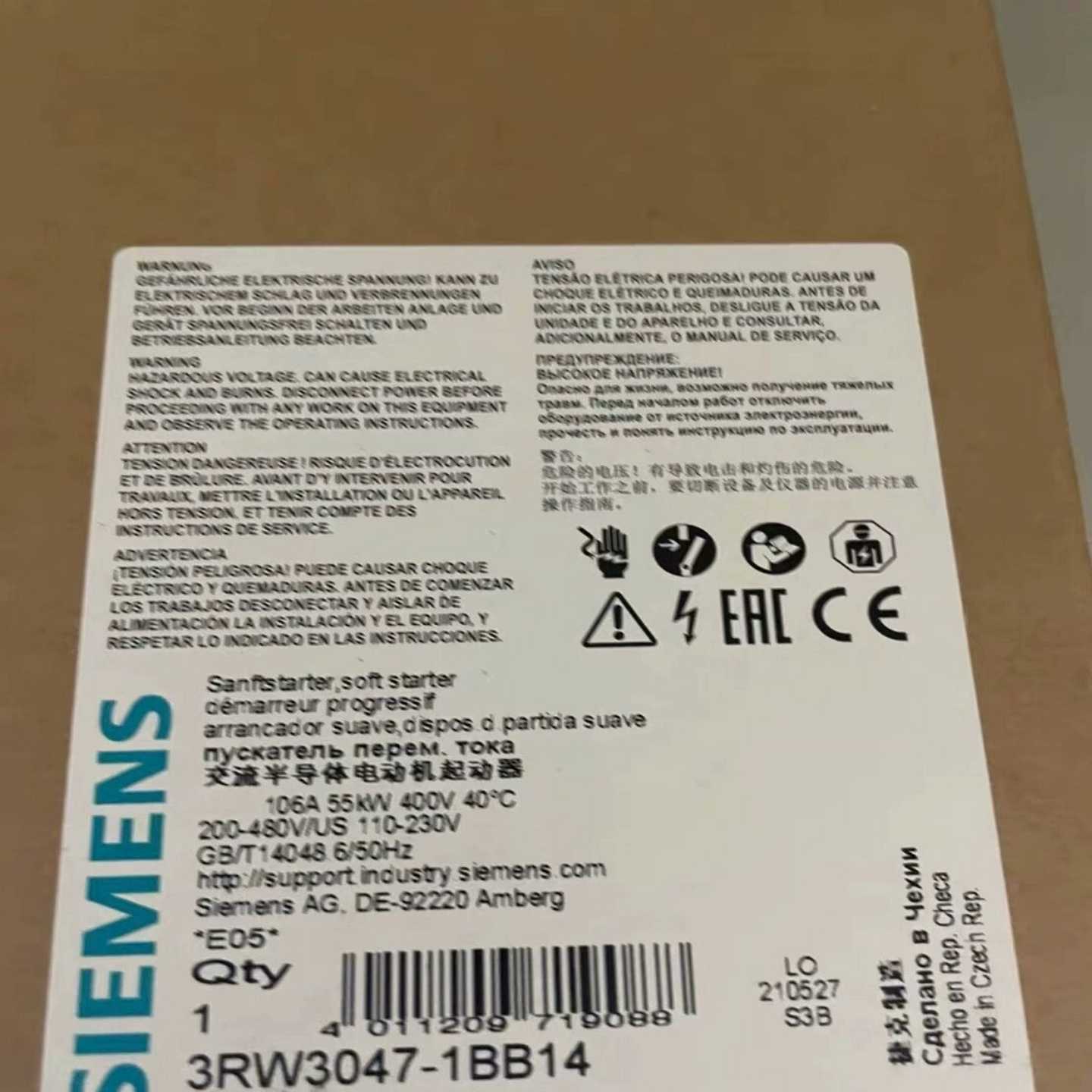 软起动器3RW4038/3038-1BB043RW402询价