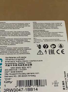 询价软起动器3RW4038/3038-1BB043RW402