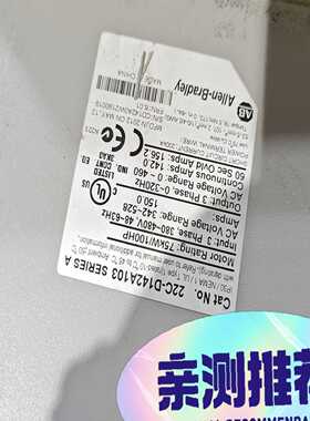 AB变频器，几乎全新，22C-D142A10375KW