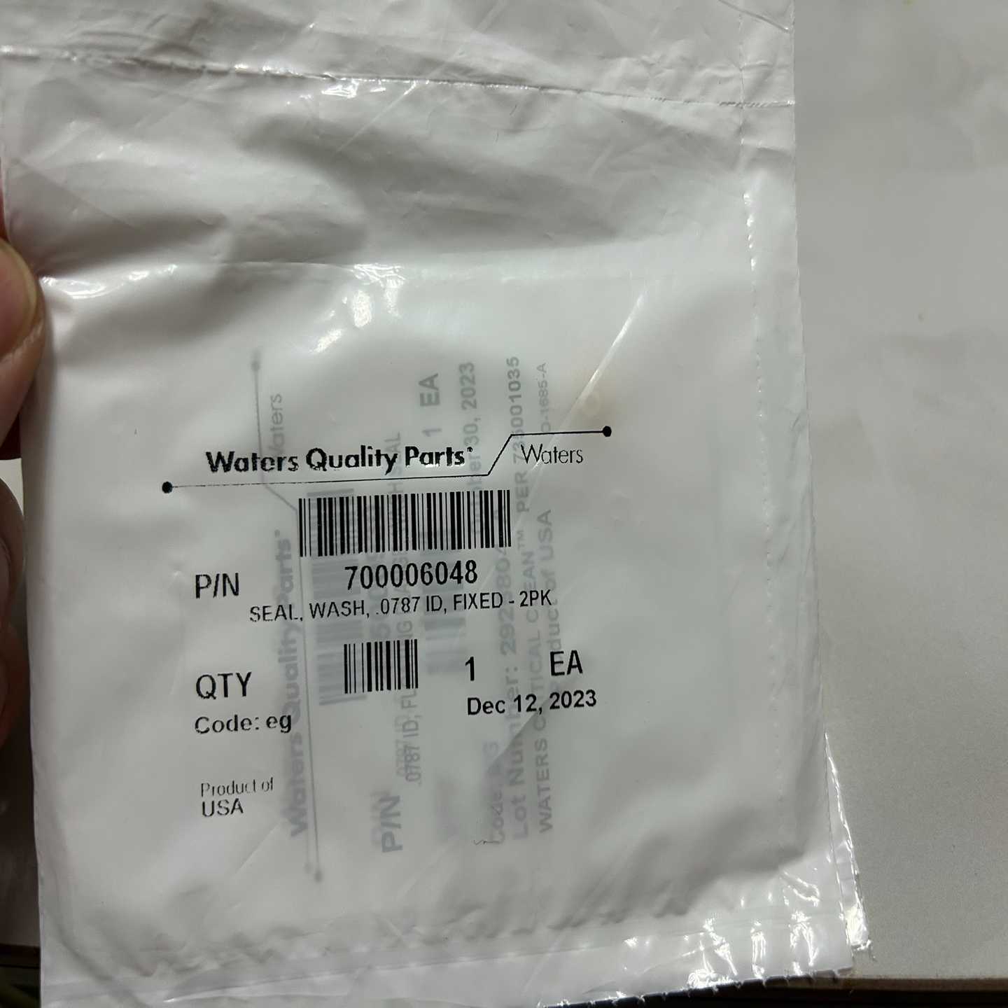 Waters沃特世I-Class/UPLC柱塞杆清洗密封圈7--议价商品