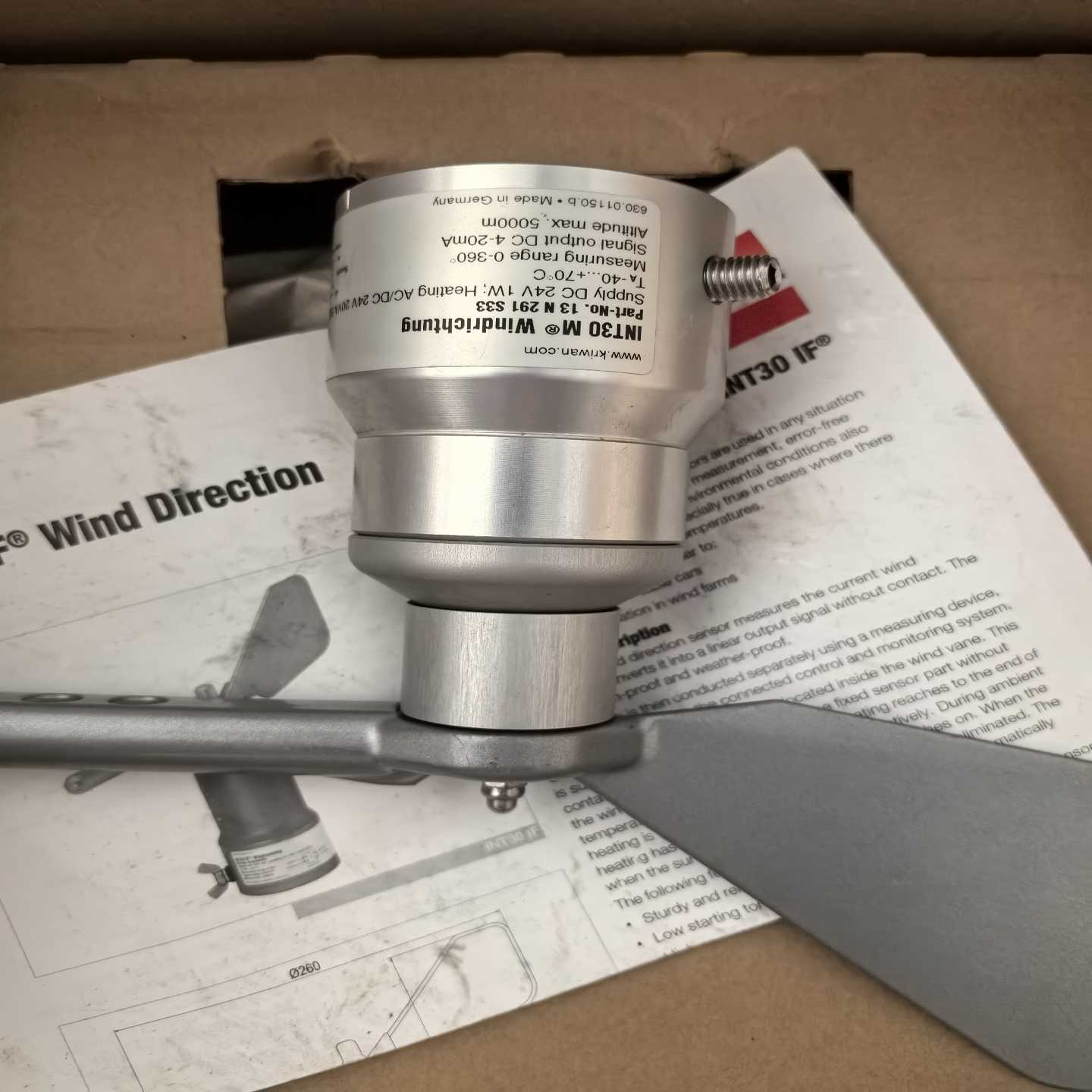 询价科瑞文INT30M风向仪，型号13N291S33，带原厂说