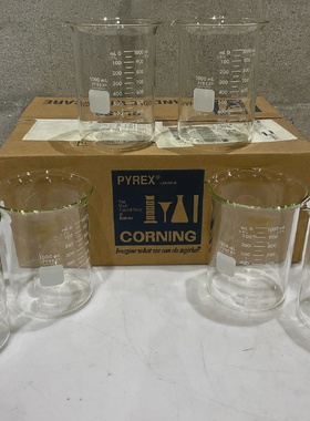 PYREX 10001L GRIFFIN BEAKER LOW FORM DOUBLE SCALE 7740 GLASS