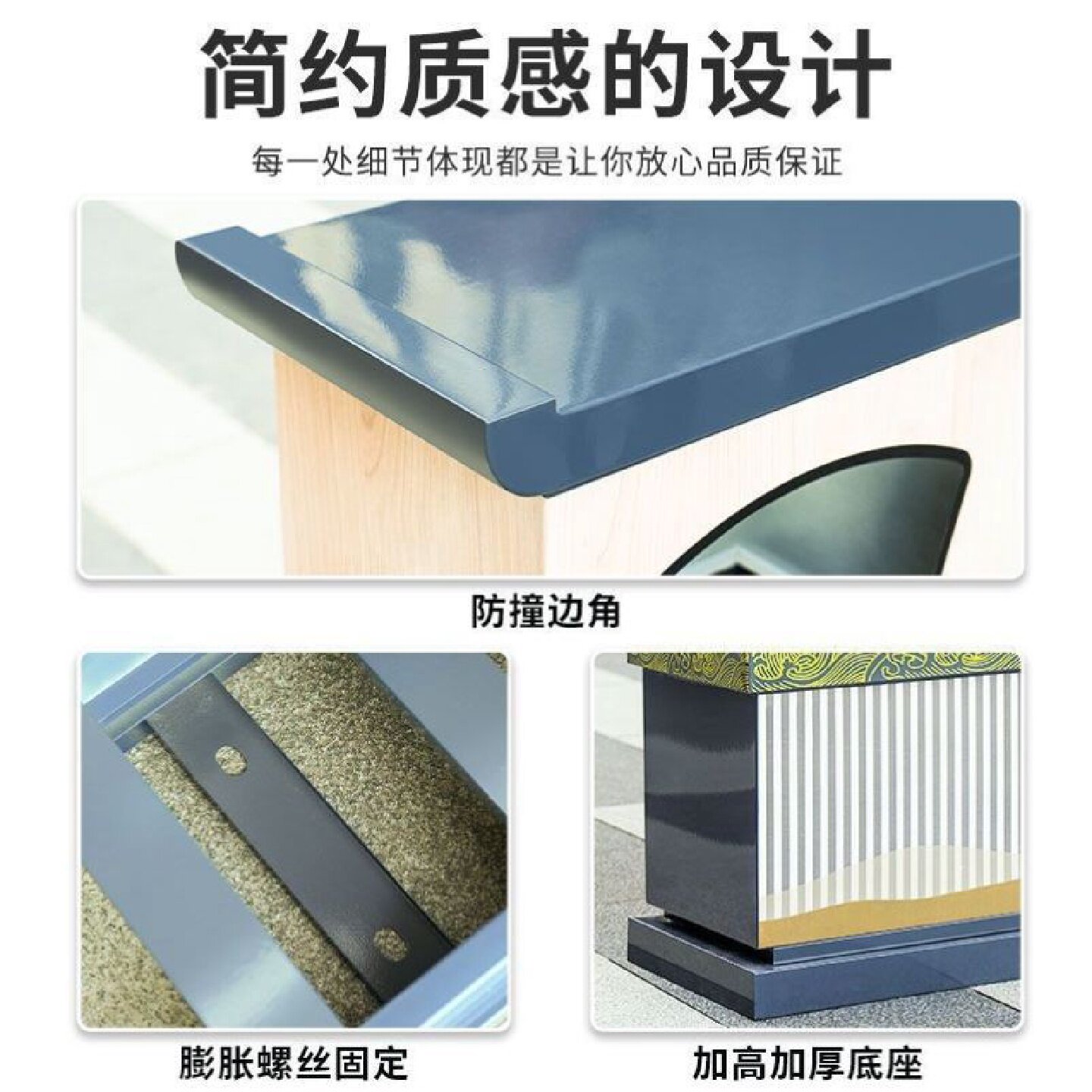 仿古木纹户外垃圾桶不锈钢公园景区古镇小区乡村分类环卫果皮箱