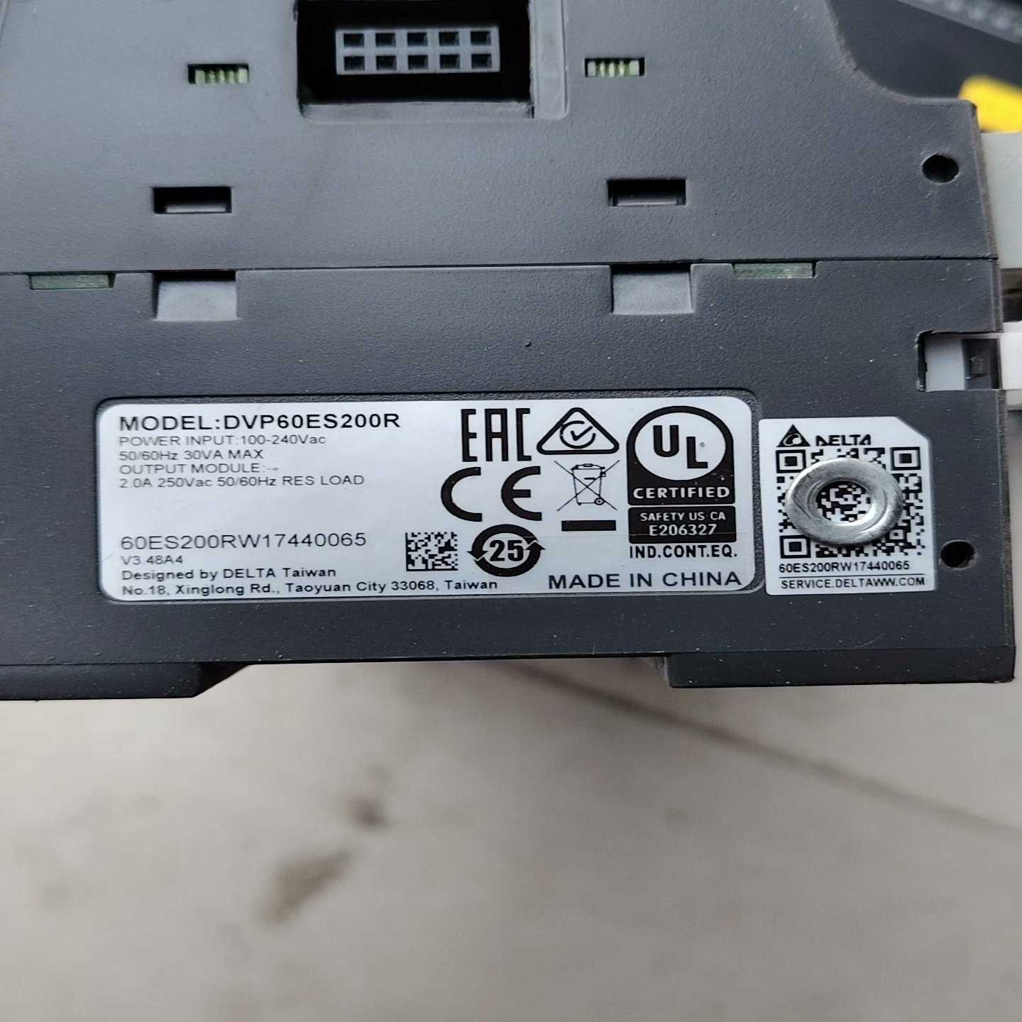 台达PLC DVP60ES200R，DVP16XP211R。