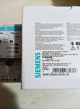 3RF2990-0KA16西门子功率控制器全新原装正品现货包邮