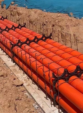 CPVC扩口电力管高压电力管PVC线管PVCC橘红色埋地管穿线管电力管