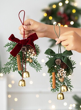 2026新品圣诞节装饰品圣诞铃铛花环挂件圣诞树装饰品氛围场景挂饰