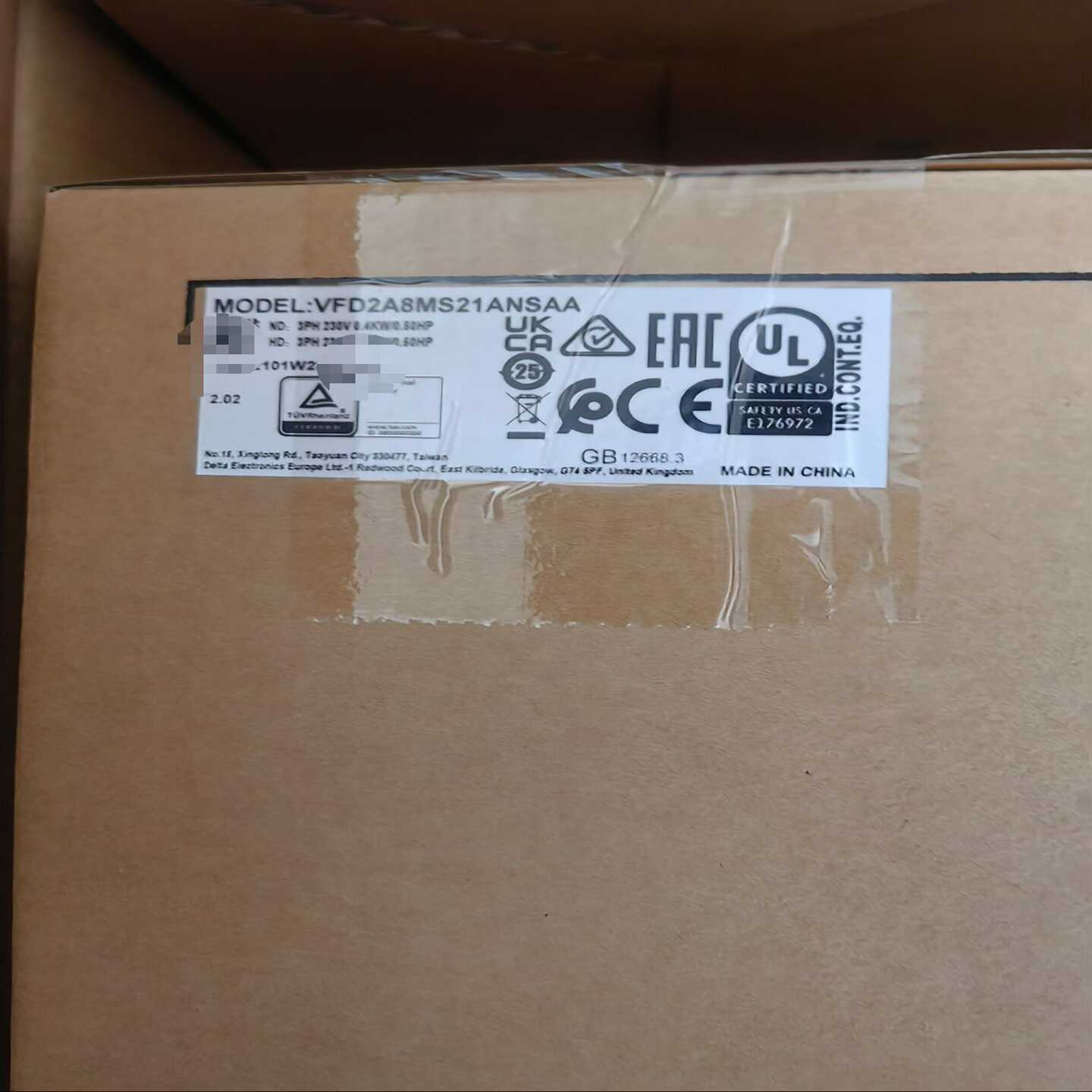 VFD2A8MS21ANSAA全新变频器