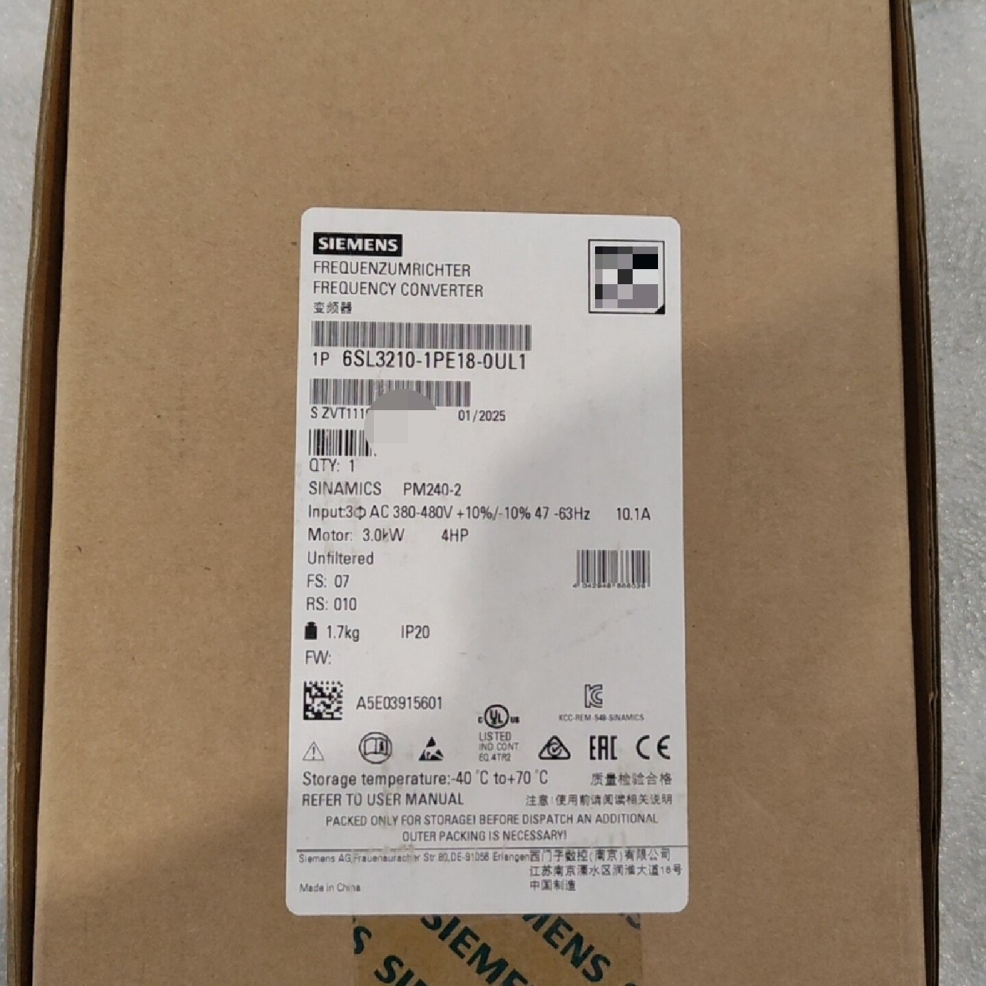 议价变频器6SL32101PE180UL1议价