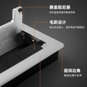 电脑桌线孔盖办公桌面穿线盒开孔装 饰盖面板长方形电视柜过线盖板