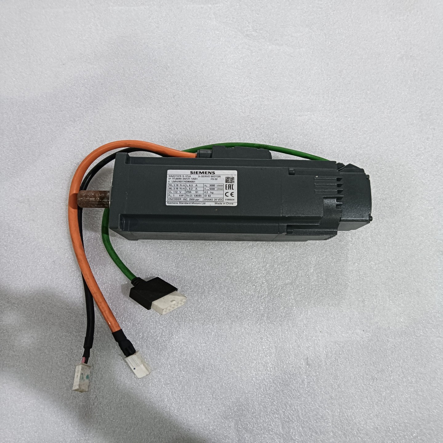 拆机西门子1kw伺服电机带抱闸1FL6044-2AF21-1-询价客服