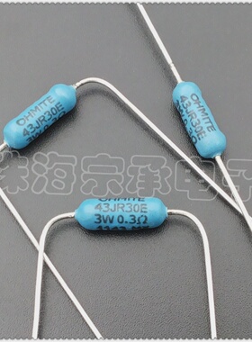 进口墨西哥0.3R3WOHMITE0.3欧线绕电阻43JR30E0.3