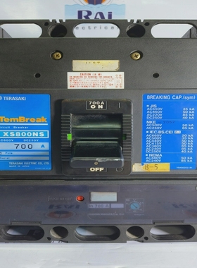 TERASAKIXS800NSMCCB,700Amp(100TO115V),50kAat415VA