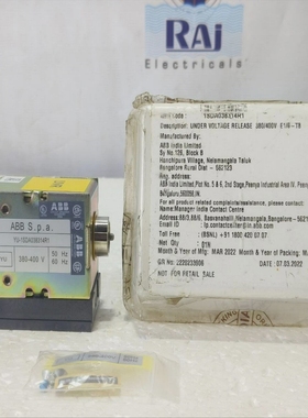 ABBS.P.AYU-1SDA038314R1380-400V低压释放线圈(免费送货)