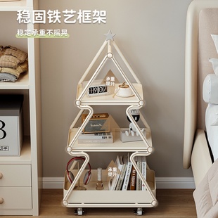 家用卧室床边儿童小型创意置物架子简约现代铁艺边几奶油风床头柜