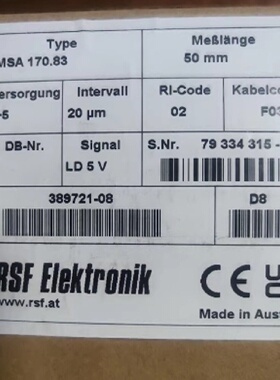 配件奥地利RSFMSA170.83光尺MSA170.83议价