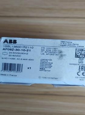 咨询-ABB接触器AF09Z-30-10-21