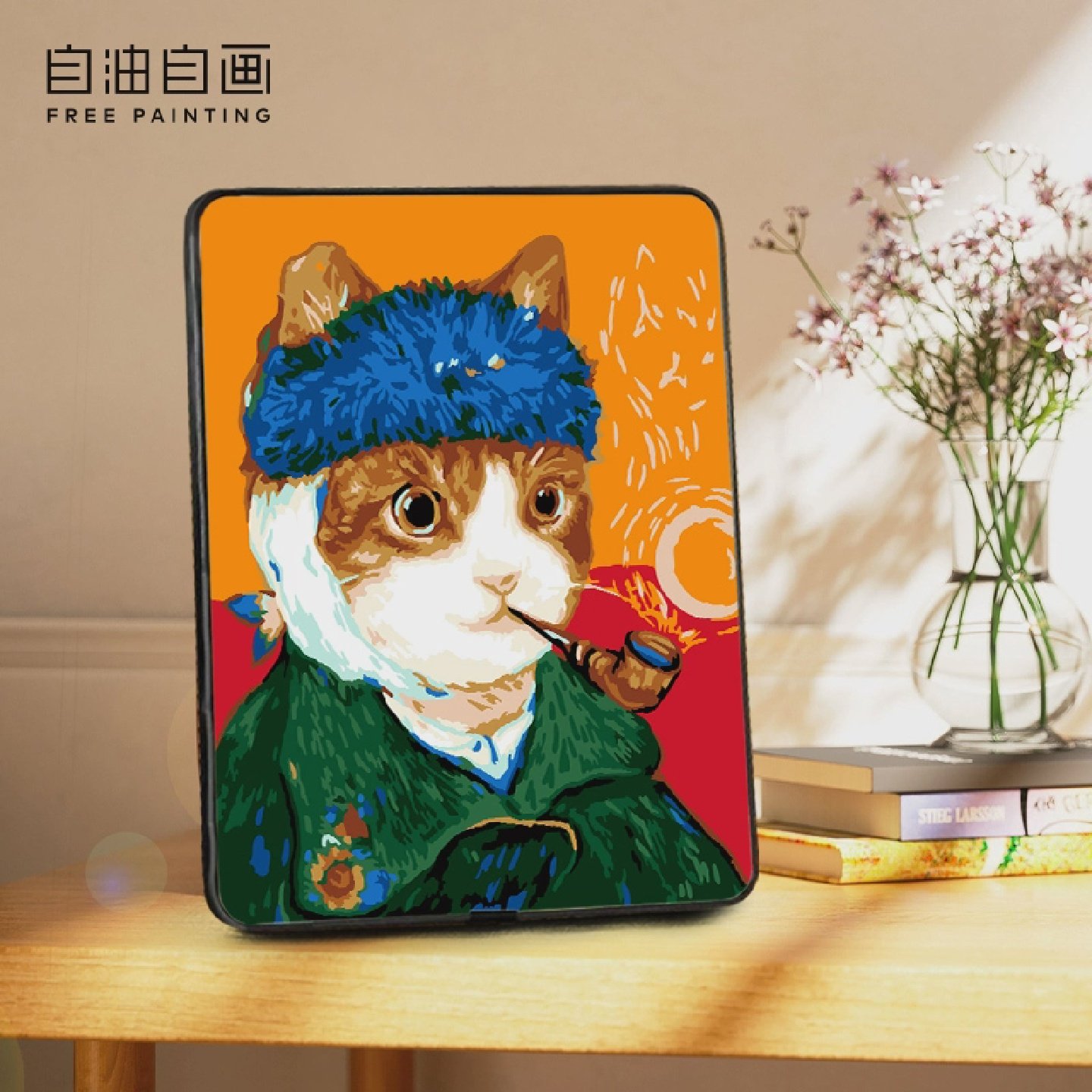 自油自画数字油画diy填色手绘手工填充玄关卧室油彩画桌面摆台画,家居饰品,DIY/数字油画,淘宝优惠券,粉丝福利购,淘宝优惠卷