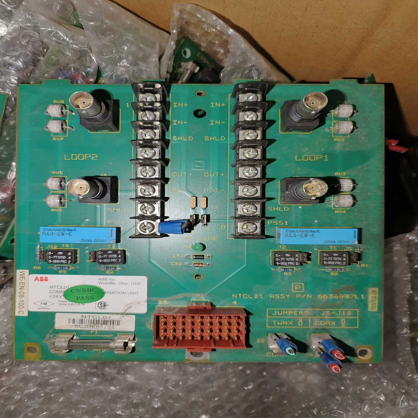ABB贝利NTCL01通讯控制板，型号6636997L1，拆--议价商品