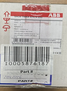 ABBSACETMAXXT4N2503P250A600VAC500VDCCIRCUITBREAKER*